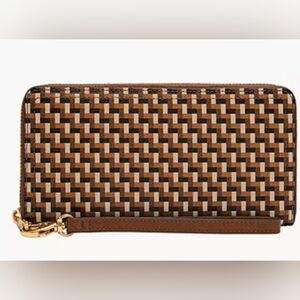NEW! FOSSIL Logan RFID Zip Around Clutch NWT